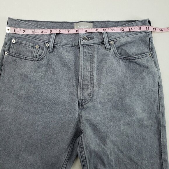Everlane Relaxed Straight Leg Jean Womens 29 Long Gray Organic Cotton Button Fly - Picture 8 of 11